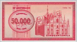 49916 - ITALY - 60th Anniversary MONOPOLI - Facsimile PAPERMONEY - 50,000 - 1996 - Andere & Zonder Classificatie
