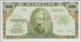 49917 - ITALY - Facsimile PAPERMONEY Numberered 000000000 1980's 50 Paperdollari - Altri & Non Classificati