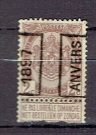 Préo - Voorafgestempelde Zegels 113A - Anvers 1897 Timbre 55 - Rollenmarken 1894-99