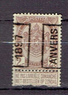 Préo - Voorafgestempelde Zegels 113A - Anvers 1897 Timbre 55 - Roller Precancels 1894-99
