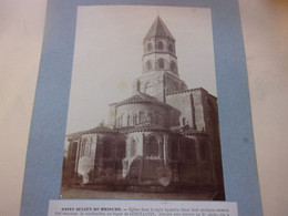 ♥️ 43 Haute-Loire Tirage XIX°  Vers 1880 SAINT JULIEN BRIOUDE EGLISE FORTERESSE - Ancianas (antes De 1900)