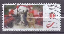 België - Duostamp  - Kat + Konijn - Zonder Papierresten - Oblitérés