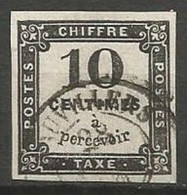 France - Timbres-Taxe - N° 2 Noir Typo - Obl. VAUVILLERS Ou SAUVILLERS - 1859-1959 Oblitérés