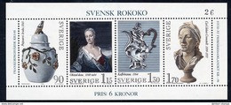 SWEDEN 1979 Swedish Rococo Block  MNH / **.  Michel Block 7 - Nuevos