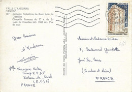 ANDORRE -  TIMBRES N° 174   -  MAISON DE L'ANDORRE A PARIS     -  TARIF DU 5 06 65   -    - 1965 - Storia Postale