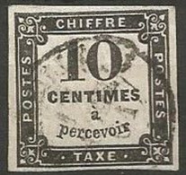 France - Timbres-Taxe - N° 2 Noir Typo - - 1859-1959 Oblitérés