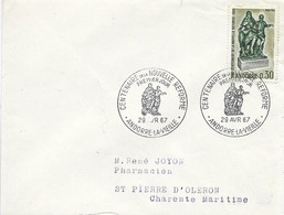 ANDORRE -  TIMBRES N° 181    -  CENTENAIRE DE LA NOUVELLE REFORME    - 1ER JOUR   -  SEUL SUR LETTRE   - 1967 - Brieven En Documenten