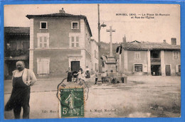 01 - Ain - Miribel - La Place Saint Romain Et Rue De L’Eglise (N11380) - Non Classés