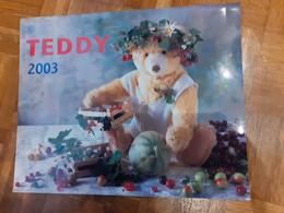 Calendrier Teddy 2003 Allemand Deutsch Grand Format 29 X 35.5 Cm - Grand Format : 2001-...