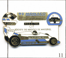 Pin's Formule Renault Pilote F. Lajoux Monaco 1992 - Sponsors Cit Alcatel, ACM, Miti Promosport & TTE Transel. T880-11 - Renault