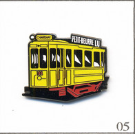 Pin's Tramway Ancien / CTN (Compagnie Tramways De Nantes) 1879-1958 - Motrice Jaune 144 (1914). Est. Mil’Pin's. T880-05 - Transports