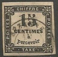 France - Timbres-Taxe - N° 3 Noir Typo - Obl. SEZANNE (Marne) - 1859-1959 Gebraucht