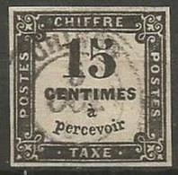 France - Timbres-Taxe - N° 3 Noir Typo - Obl. CHINON (Indre-et-Loire) - 1859-1959 Afgestempeld