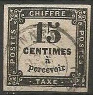 France - Timbres-Taxe - N° 3 Noir Typo - Obl. - 1859-1959 Oblitérés