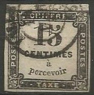 France - Timbres-Taxe - N° 3 Noir Typo - Obl. - 1859-1959 Usados