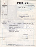 NEUILLY SEINE ETS PHILIPS LETTRE TARIF ET PUBLICITER DU NOUVEAU MAGNETOPHONE EL 3518 ANNEE 1958 - Suisse