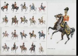 Etiquettes Allumettes Tchécoslovaquie Reproduction Anciennes étiquettes Cavaliers Militaires Napoléon 4 - Zündholzschachteletiketten