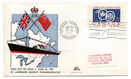 Canada--1959--FDC -- St Lawrence Seaway Commemorative ..cachet  OTTAWA  Ontario............à Saisir - 1952-1960