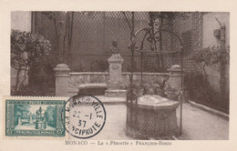 MONACO N° 124  Sur Carte Postale  CARTE MAXIMUM 1937  La "placette" - Briefe U. Dokumente