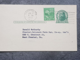 1952 USA ENTIER POSTAL PRIVE  / HARRISBURG PA - 1941-60