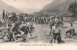 Schweizer Armee Armée Suisse Militaria Retablierungstag Remis En état Bains De Pieds Rivière Fluss Ecole De Recrue - Other & Unclassified