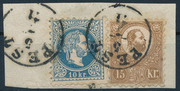 1871 1867-es 10kr és Kőnyomat 15kr Vegyes Bérmentesítés Kivágáson. Ryan Könyv 116. Oldalán Az Egyetlen Ismert Darabnak E - Sonstige & Ohne Zuordnung