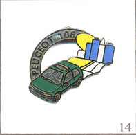 Pin's Automobile - Peugeot / Modèle 106 - Voiture Verte. Estampillé Démons Et Merveilles. EGF. T884-14 - Peugeot