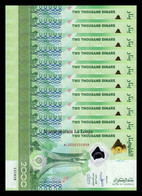 Argelia Algeria Lot 10 Bianknotes 2000 Dinars Commemorative 2022 Pick New Hibryd SC UNC - Algérie