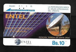 BOLIVIE: BOL-TE- 21 Earth Station (1 Carte à La Vente) - Bolivia