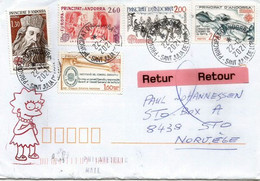 Letter From Andorra Sent To Norway 2022 ,  Return To Andorra.  2 Pic. - Briefe U. Dokumente