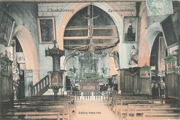 78 Chambourcy Intérieur église CPA édition 1905  + Griffe Cachet T Taxe - Chambourcy