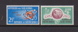 SOUTH  AFRICA    1965    Centenary  Of  I T U    Set  Of  2    MH - Unused Stamps