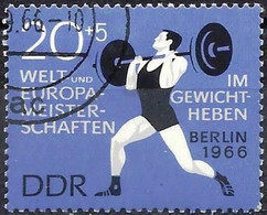 Germany GDR 1966 - Mi 1211 - YT 906 ( European Weightlifting Championships ) - Halterofilia