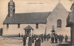 Conlie         72        L'Eglise. Sortie De Messe     ( Voir Scan ) - Conlie