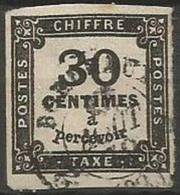 France - Timbres-Taxe - N° 6  - 30 C. Noir - Obl BORDEAUX (Gironde) - 1859-1959 Usati