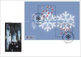 New Neu Slovenia Slovenie Slowenien 2014 Inernational Year Of Crystallography Snowflake - Joint Issue With Belgium FDC - Minéraux