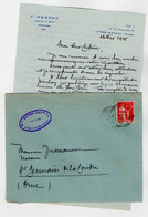 TB 3731 - 1934 / 35 - LAC - 2 Lettres De Me C. BRETON Notaire à AUVERS - LE - HAMON ( Sarthe ) - 1921-1960: Période Moderne