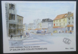 ►  4eme BOURSE SALON De La CARTE POSTALE PHILATELIE - LIVRY GARGAN  1989 - Bourses & Salons De Collections