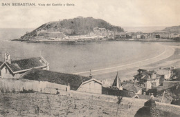 San-Sebastian España (7302) Vista Del Castillo Y Bahia - Guipúzcoa (San Sebastián)