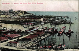 * T2 Genova, Genoa; Veduta Del Porto Dalla Villa Rosazza / Port - Unclassified