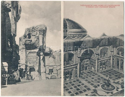T2 Roma, Rome; Les Thermes De Caracalla / Vaths Of Caracalla. 2-tiled Folding Postcard - Unclassified