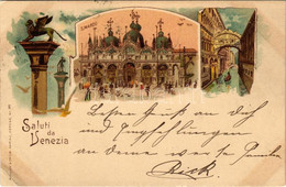 T3 1897 (Vorläufer!) Venezia, Venice; S. Marco. Müller & Trüb Art Nouveau, Floral, Litho (EB) - Unclassified