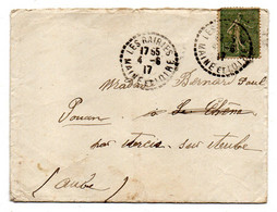 1917 -Lettre De LES  RAIRIES-49   Pour ARCIS SUR AUBE--10...type Semeuse Lignée .....beau Cachet  LES RAIRIES-49 - 1877-1920: Semi Modern Period