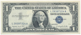 Amerikai Egyesült Államok 1961-1962. (1957A) 1$ "Silver Certificate - Kisméretű", Kék Pecsét, "Elizabeth Rudel Smith - C - Unclassified