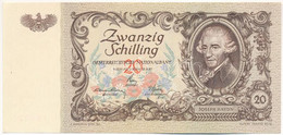 Ausztria 1950. 20Sch "1038 19437" T:III Szép Papír Austria 1950. 20 Schilling "1038 19437" C:F Fine Paper Krause P#129 - Unclassified