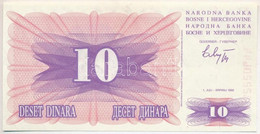 Bosznia Hercegovina 1992. 10D "BG 82220644" T:I Bosnia And Herzegovina 1992. 10 Dinara "BG 82220644" C:UNC Krause P#10 - Unclassified