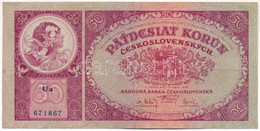 Csehszlovákia 1929. 50K "Ua 671867" T:III Czechoslovakia 1929. 50 Korun "Ua 671867" C:F Krause P#22 - Unclassified