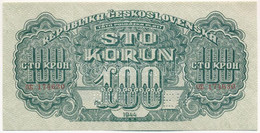 Csehszlovákia 1944. 100K "OE 174680", "SPECIMEN (MINTA)" Perforációval T:II Czechoslovakia 1944. 100 Korun "OE 174680",  - Unclassified