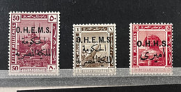 EGYPT: 1922 Official - 3 Stamps, Mint Hinged. Michel: 25 Euro (JMS073) - Service