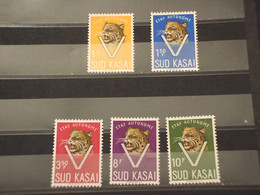 SUD KASAI - 1961 LEOPARDI 5 VALORI - NUOVI (++) - South-Kasaï